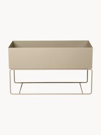 Cache-pot Plant Box, Acier, revêtement par poudre, Beige clair, larg. 77 x haut. 45 cm