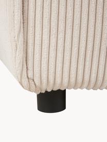 Sofá rinconera cama de pana Nihad (4 plazas), con espacio de almacenamiento, Tapizado: pana de poliéster, Patas: plástico, Pana beige, An 282 x F 153 cm