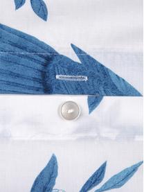 Taie d'oreiller 65x65 percale Annabelle, 2 pièces, Blanc, bleu, 65 x 65 cm