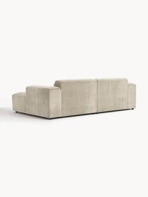 Cord-Ecksofa Melva (3-Sitzer), Bezug: Cord (92% Polyester, 8% P, Gestell: Massives Kiefernholz, Spa, Cord Hellbeige, B 238 x T 143 cm, Eckteil links