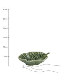 Porzellan-Servierschale Leaf in Grün, L 17 x B 13 cm, Porzellan, Grün, L 17 x B 13 cm