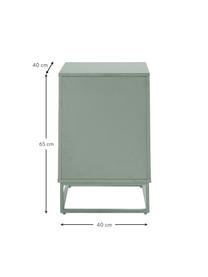 Table de chevet en bois Lyckeby, Bois, laque vert sauge, larg. 40 x haut. 65 cm