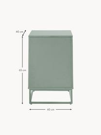 Dřevěný noční stolek Lyckeby, Šalvějově zelená, Š 40 cm, V 65 cm