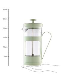 Cafetera Monaco, Acero inoxidable pintado, vidrio borosilicato, Transparente, menta, 1 L