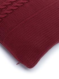 Poszewka na poduszkę z dzianiny Lucas, 100% bawełna, Ciemny czerwony, S 40 x D 40 cm