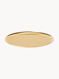 Vassoio rotondo decorativo Samu, Acciaio inossidabile, Dorato, Ø 28 x Alt. 1 cm