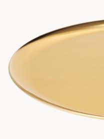 Rundes Deko-Tablett Samu, Edelstahl, Goldfarben, Ø 28 cm, H 1 cm