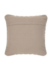 Housse de coussin en jute/coton mélangés Diajute, Endroit : beige, blanc crème Envers : beige, larg. 45 x long. 45 cm