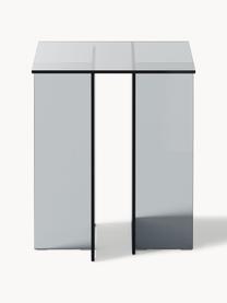 Tavolino in vetro Anouk, Vetro, Grigio trasparente, Larg. 42 x Alt. 50 cm