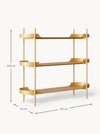 Scaffale in metallo Taru, Metallo verniciato a polvere, Ocra, opaco, Larg. 120 x Alt. 104 cm