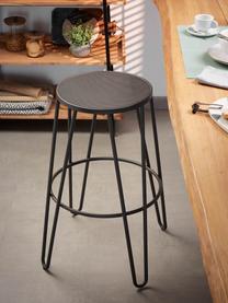 Tabouret de bar en métal Madona, Métal, laqué, Gris graphite, larg. 45 x haut. 76 cm