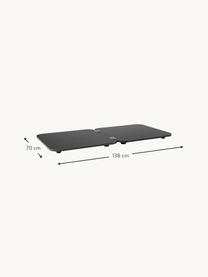 Piastra base con piedini per lettino lounge Grow, Piedini: plastica, Nero, Larg. 70 x Lung. 138 cm