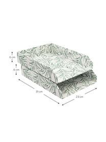 Modules de classement Leaf, 2 pièces, Carton laminé rigide, Blanc, vert, larg. 23 x prof. 31 cm