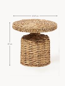 Runder Rattan-Beistelltisch Camo, Rattan, Beige, Ø 47 x H 47 cm