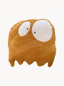 Cojín peluche artesanal Ghosty, Funda: 100% algodón, Ocre, blanco, An 28 x L 30 cm