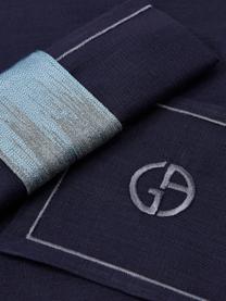 Set de textiles Cool, 4 pzas., 100% lino, Tonos azules, Set de diferentes tamaños