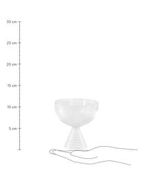 Coupe à champagne avec relief rainuré Ace, 4 pièces, Verre, Transparent, Ø 12 x haut. 12 cm