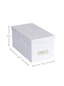 Pudełko do przechowywania Silvia, 2 szt., Biały, marmurowy, S 17 x W 15 cm