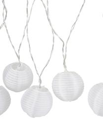 LED-Lichterkette Lampion, 450 cm, Lampions: Polyester, Weiss, L 450 cm