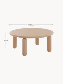 Tavolino da salotto rotondo Undique Mas, Gambe: pannello di fibra a media, Beige, Ø 85 cm