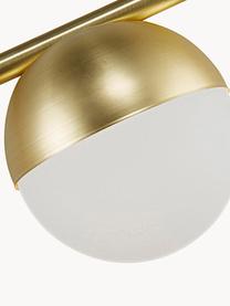 Schreibtischlampe Contina mit Opalglas, Lampenschirm: Opalglas, Weiss, Goldfarben, B 15 x H 49 cm