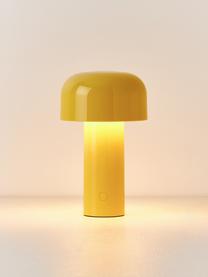 Kleine mobile LED-Tischlampe Bellhop, dimmbar, Kunststoff, Zitronengelb, glänzend, Ø 13 x H 20 cm