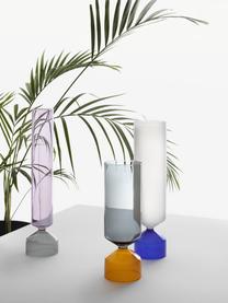 Ručně vyrobená váza Bouquet, V 28 cm, Borosilikátové sklo, Oranžová, šedá, transparentní, Ø 9 cm, V 28 cm