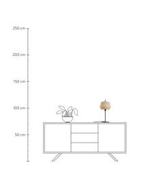 Lámpara de mesa Dicte, estilo clásico, Pantalla: tela, Cable: plástico, Beige, negro, Ø 21 x Al 43 cm