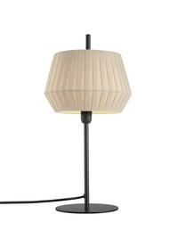 Lámpara de mesa Dicte, estilo clásico, Pantalla: tela, Cable: plástico, Beige, negro, Ø 21 x Al 43 cm