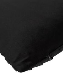 Samt-Kissenhülle Lucie in Schwarz mit Struktur-Oberfläche, 100% Samt (Polyester), Schwarz, B 45 x L 45 cm