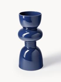 Vase en grès cérame Sarus, Grès cérame, Bleu foncé, Ø 16 x haut. 35 cm