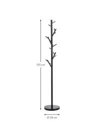 Kleiderständer Tree mit 18 Haken, Stahlrohr, pulverbeschichtet, Schwarz, H 170 cm