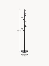 Appendiabiti Tree, Tubolare in acciaio, verniciato a polvere, Nero, Ø 28 x Alt. 170 cm