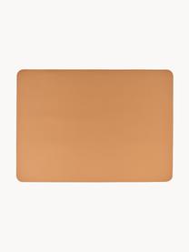 Kunstleren placemats Pik, 2 stuks, Kunstleer (PVC), Lichtbruin, B 33 x L 46 cm