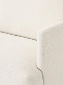 Kleines Ecksofa Fluente, Bezug: 100 % Polyester Der strap, Gestell: Massives Kiefernholz, Bir, Füße: Metall, pulverbeschichtet, Webstoff Off White, B 198 x T 152 cm, Eckteil links