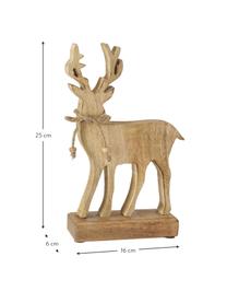 Dřevěná dekorace ve tvaru jelena Forest, V 25 cm, Dřevo, Hnědá, Š 16 cm, V 25 cm