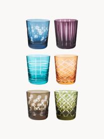 Set di 6 bicchieri Cuttings, Vetro, Multicolore, Ø 9 x Alt. 10 cm,  250 ml