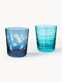 Vasos Cuttings, 6 pzas., Vidrio, Multicolor, Ø 9 x Al 10 cm, 250 ml