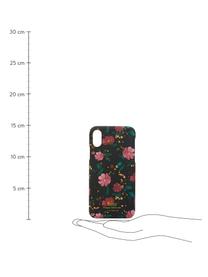 Funda para iPhone X Black Flowers, Silicona, Multicolor, An 7 x Al 15 cm