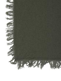 Manteles individuales de algodón con flecos Nalia, 4 uds., 100% algodón, Gris, An 50 x L 40 cm
