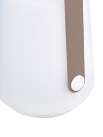 Mobile Dimmbare Außentischlampe Balad, 3 Stück, Lampenschirm: Polyethylen, Griff: Aluminium, lackiert, Muskatbraun, Ø 10 x H 13 cm
