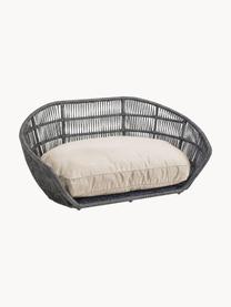 Cama para mascotas de interior/exterior Prado, Tapizado: tejido acrílico para exte, Estructura: aluminio con pintura en p, Beige claro, gris antracita, An 110 x F 74 cm