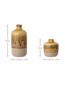 Set 4 vasi decorativi in gres Hosna, Gres, Giallo, Set in varie misure