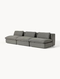 Modulares Sofa Felix (3-Sitzer), Bezug: 100 % Polyester Der strap, Gestell: Massives Kiefern- und Fic, Webstoff Dunkelgrau, B 300 x T 110 cm