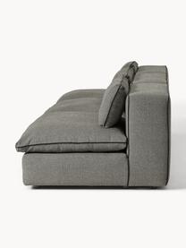 Modulares Sofa Felix (3-Sitzer), Bezug: 100 % Polyester Der strap, Gestell: Massives Kiefern- und Fic, Füße: Kunststoff Dieses Produkt, Webstoff Dunkelgrau, B 300 x T 110 cm