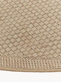 Rond in- & outdoor vloerkleed Toronto, 100% polypropyleen, Beige, Ø 150 cm (maat M)