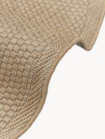 Rond in- & outdoor vloerkleed Toronto, 100% polypropyleen, Beige, Ø 150 cm (maat M)