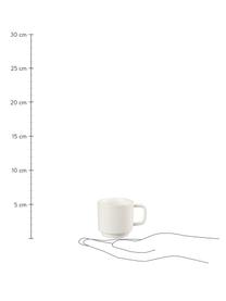 Tasse à espresso Lara, 4 élém., Grès cérame, Blanc cassé, Ø 6 x haut. 6 cm, 120 ml