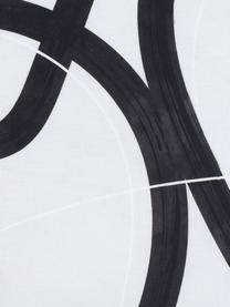 Povlak na polštář s abstraktním potiskem Elijah, Béžová, černá, bílá