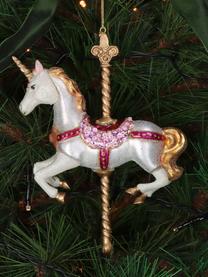 Décoration de sapin de Noël Unicorn, Verre, Multicolore, larg. 12 x haut. 16 cm